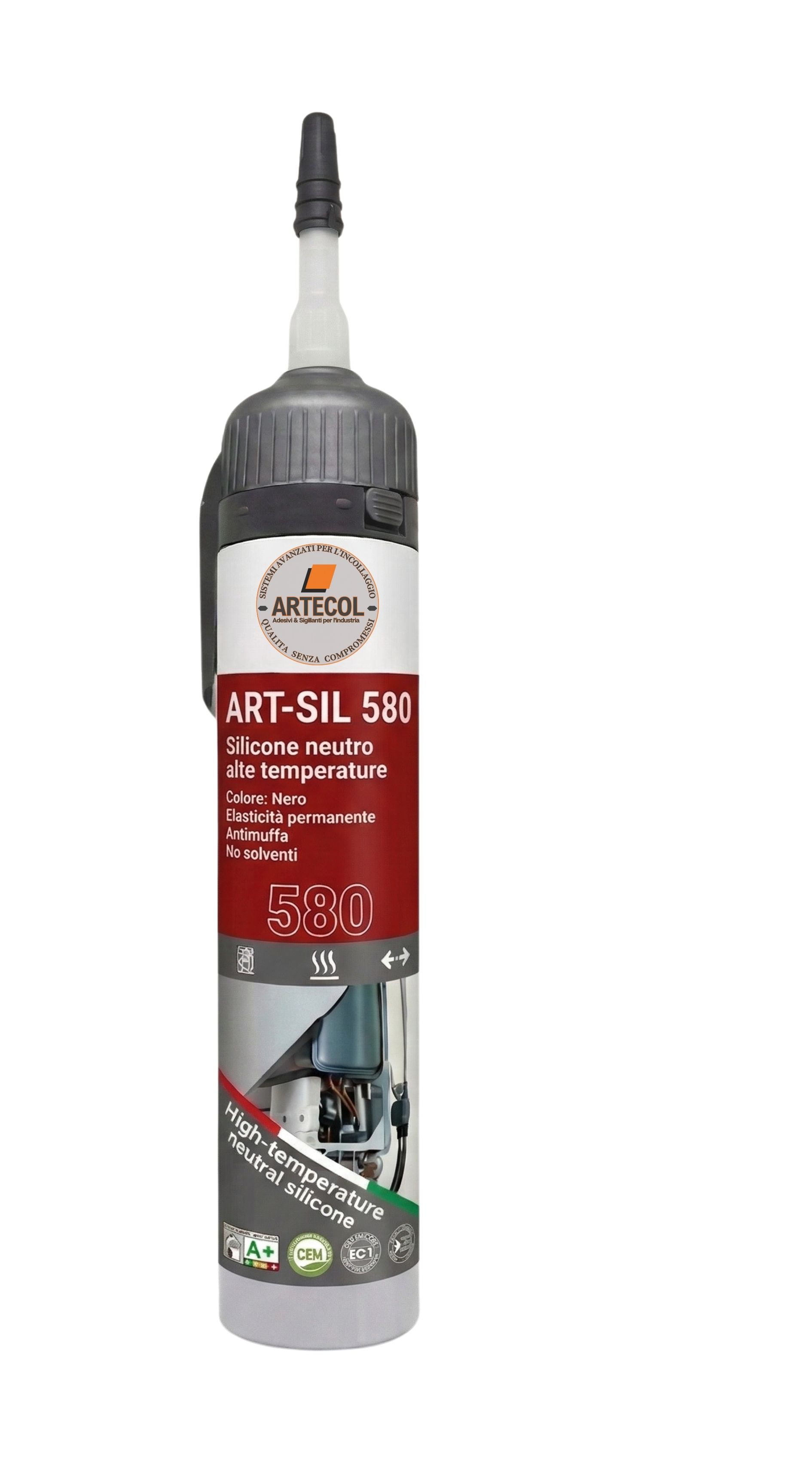 ART-SIL-580 (alta temperatura) ctc 200 ml auto estrudente. da ARTECOL